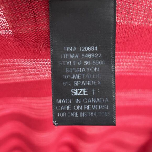 Torrid Cardigan Women's 1 1X Pink Draped Open Front Striped Asymmetrical Sweater - Picture 8 of 10